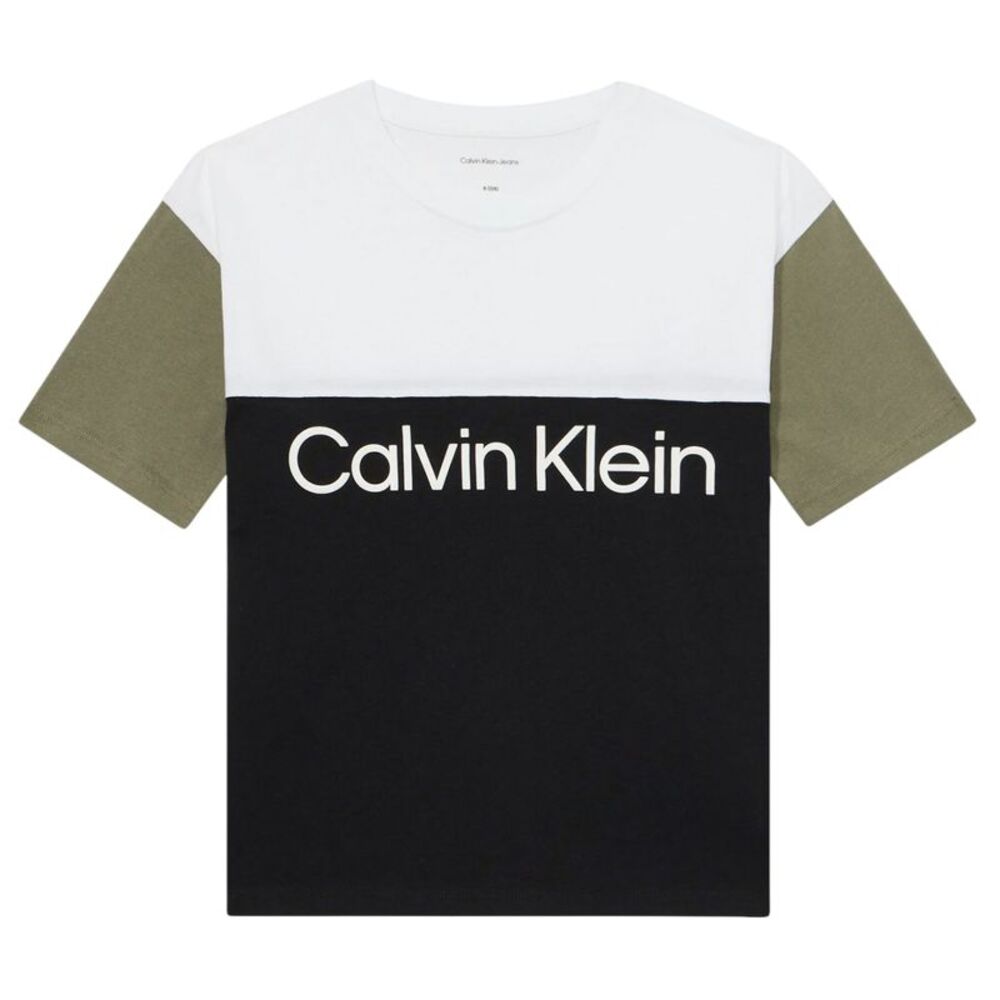 Calvin Klein Childrens/Kids Colour Block T-Shirt / Black/Green/White